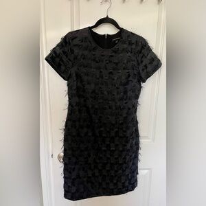 Banana Republic Black Textured Mini Dress